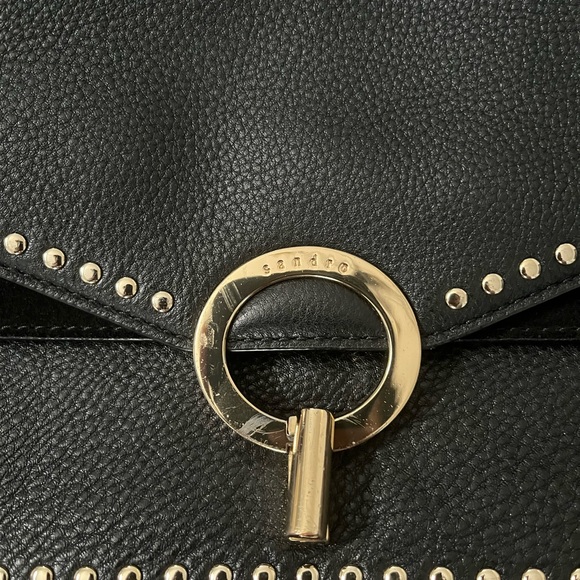 Sandro Yza Black Pebble Leather bag - Picture 7 of 11